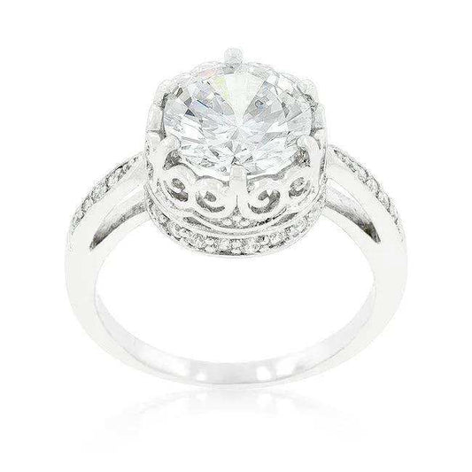 Royal Crest Filigree Cubic Zirconia Ring - JGI - Flyclothing LLC