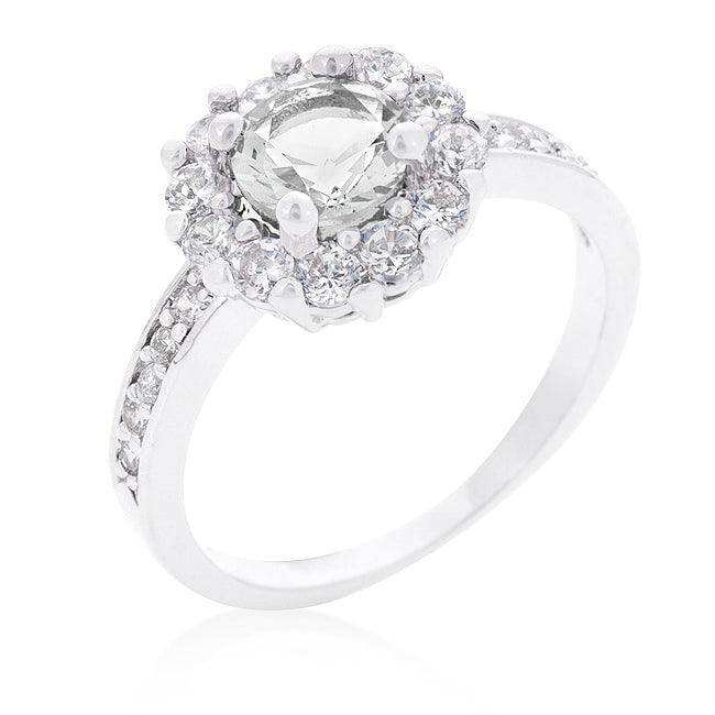Bella Birthstone Engagement Ring in Clear - JGI - Flyclothing LLC