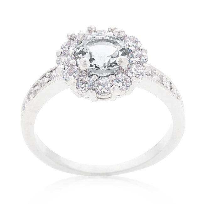 Bella Birthstone Engagement Ring in Clear - JGI - Flyclothing LLC