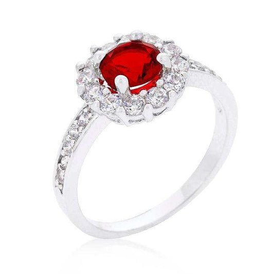 Ruby Red Halo Engagement Ring - JGI - Flyclothing LLC
