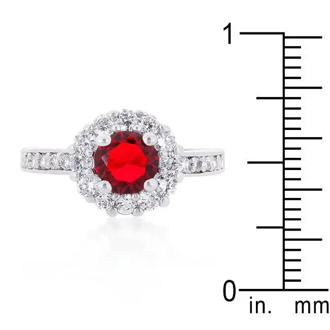 Ruby Red Halo Engagement Ring - JGI - Flyclothing LLC