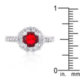 Ruby Red Halo Engagement Ring - JGI - Flyclothing LLC