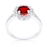 Garnet Halo Engagement Ring - JGI - Flyclothing LLC