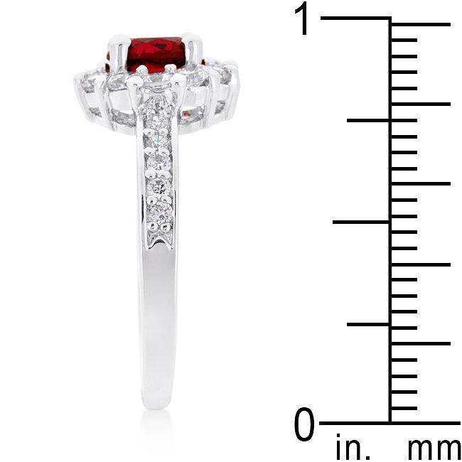 Garnet Halo Engagement Ring - JGI - Flyclothing LLC