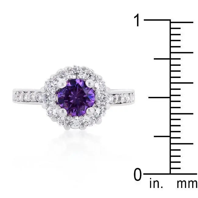 Purple Halo Engagement Ring - JGI - Flyclothing LLC