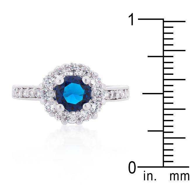 Sapphire Blue Halo Engagement Ring - JGI - Flyclothing LLC