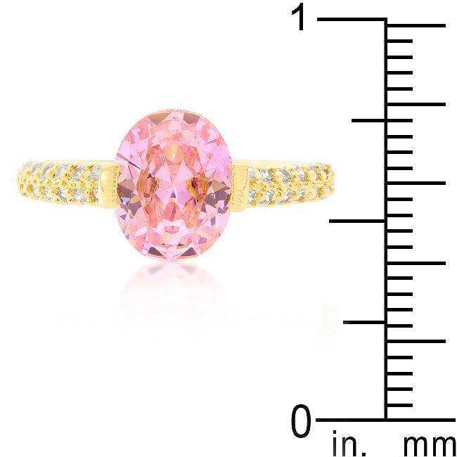 Pink Oval Cubic Zirconia Engagement Ring - JGI - Flyclothing LLC