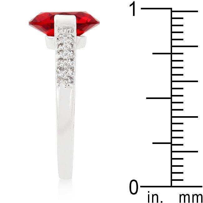 Red Oval Cubic Zirconia Engagement Ring - JGI - Flyclothing LLC