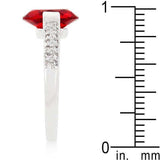 Red Oval Cubic Zirconia Engagement Ring - JGI - Flyclothing LLC