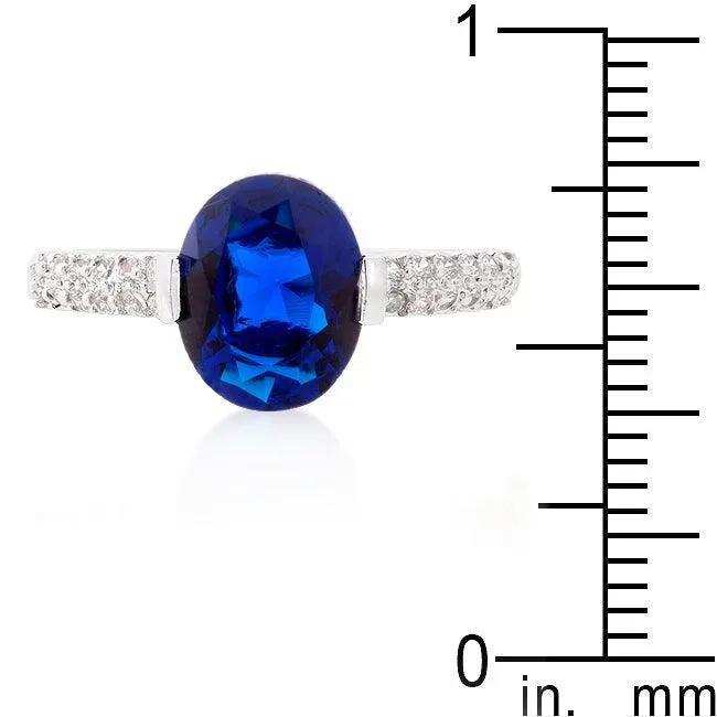 Blue Oval Cubic Zirconia Engagement Ring - JGI - Flyclothing LLC