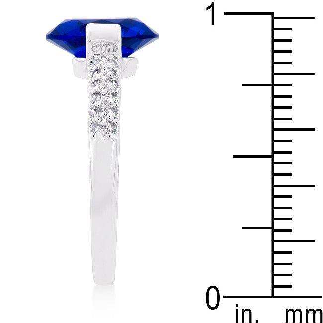 Blue Oval Cubic Zirconia Engagement Ring - JGI - Flyclothing LLC