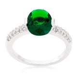 Green Oval Cubic Zirconia Engagement Ring - JGI - Flyclothing LLC