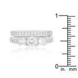 Three Stone Wedding Ring Set - JGI - Flyclothing LLC