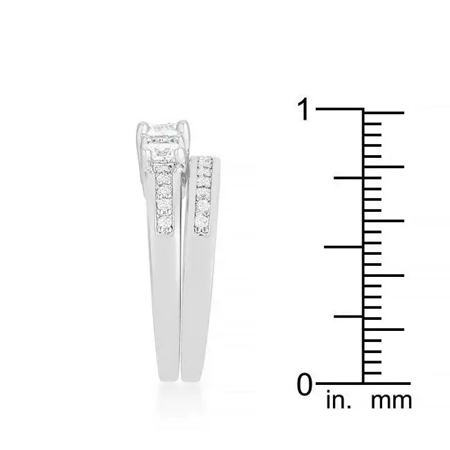 Three Stone Wedding Ring Set - JGI - Flyclothing LLC