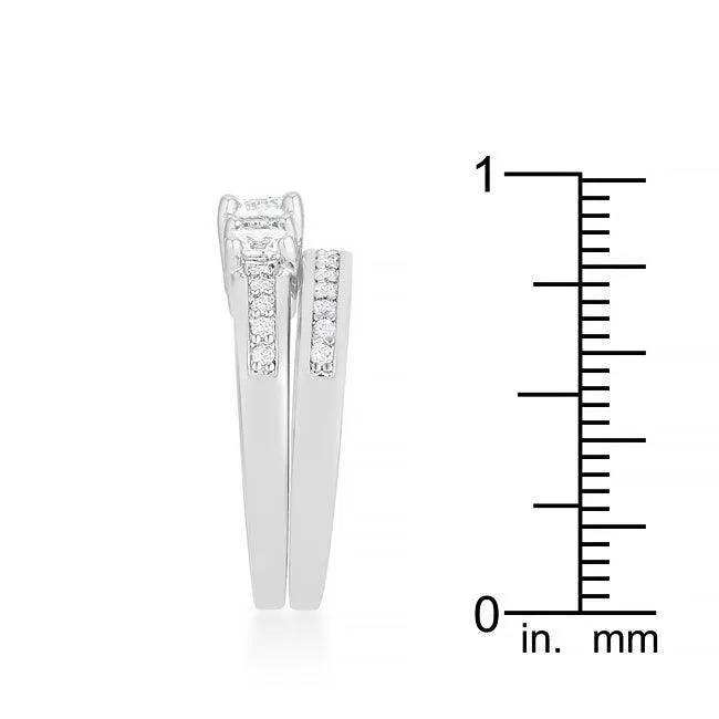 Three Stone Wedding Ring Set - JGI - Flyclothing LLC