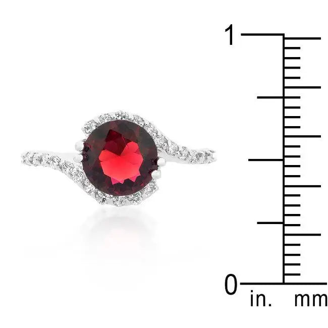 Red Swirling Engagement Ring - JGI - Flyclothing LLC