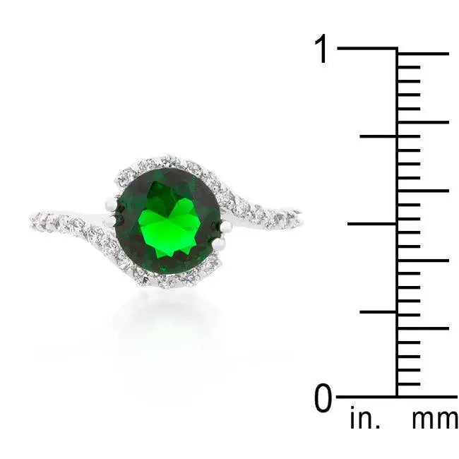 Green Swirling Engagement Ring - JGI - Flyclothing LLC