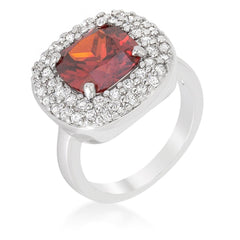 Micropave Red Bridal Cocktail Ring - Flyclothing LLC