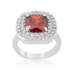 Micropave Red Bridal Cocktail Ring - Flyclothing LLC
