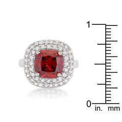 Micropave Red Bridal Cocktail Ring - Flyclothing LLC