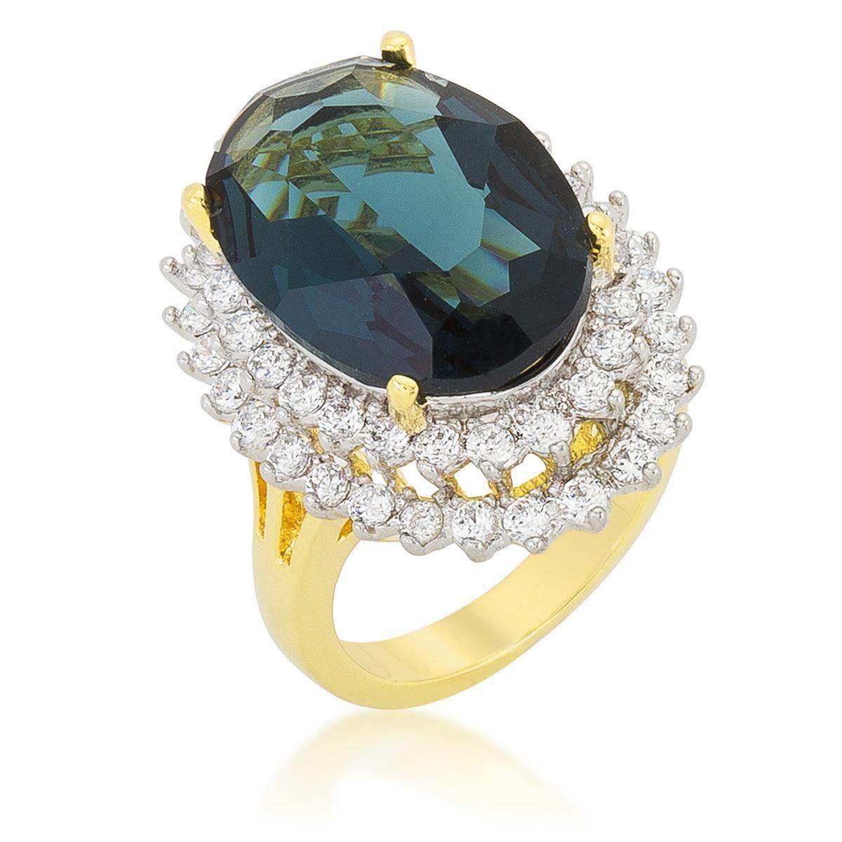 Two-tone Double Halo Cocktail Ring - JGI - Flyclothing LLC