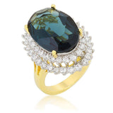 Two-tone Double Halo Cocktail Ring - JGI - Flyclothing LLC