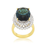 Two-tone Double Halo Cocktail Ring - JGI - Flyclothing LLC