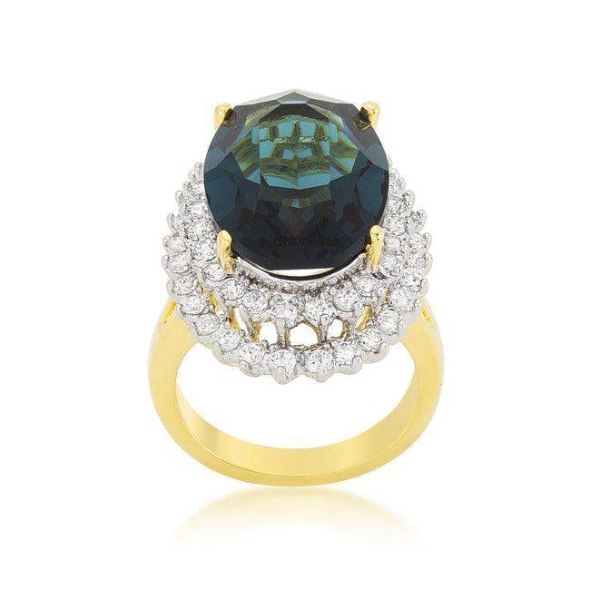 Two-tone Double Halo Cocktail Ring - JGI - Flyclothing LLC
