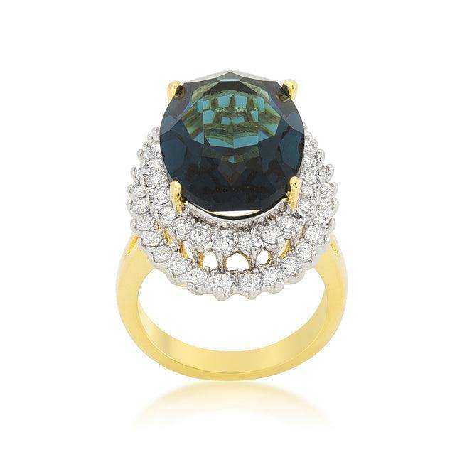 Two-tone Double Halo Cocktail Ring - JGI - Flyclothing LLC