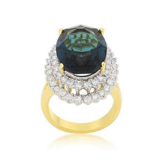 Two-tone Double Halo Cocktail Ring - JGI - Flyclothing LLC
