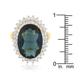 Two-tone Double Halo Cocktail Ring - Flyclothing LLC