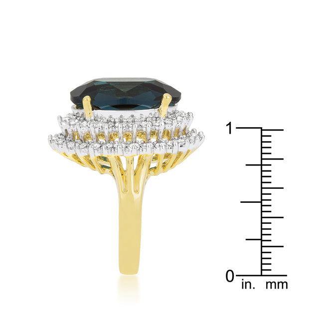 Two-tone Double Halo Cocktail Ring - Flyclothing LLC