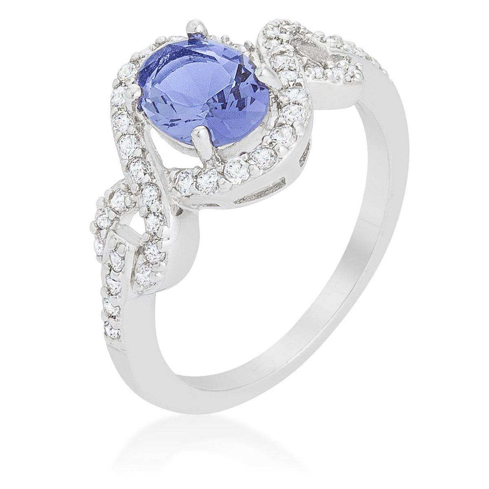 Tanzanite Halo Pave Cocktail Ring - JGI - Flyclothing LLC