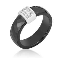 Black Ceramic Cocktail Ring - JGI
