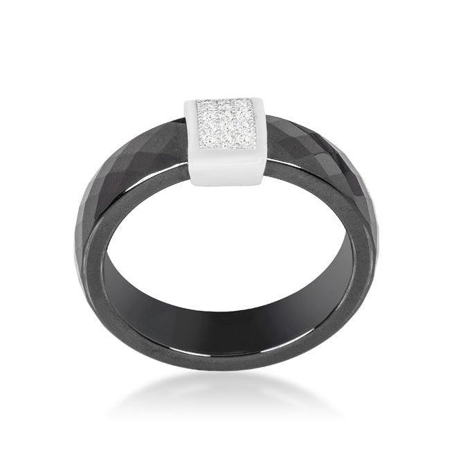 Black Ceramic Cocktail Ring - JGI