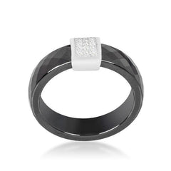 Black Ceramic Cocktail Ring - JGI
