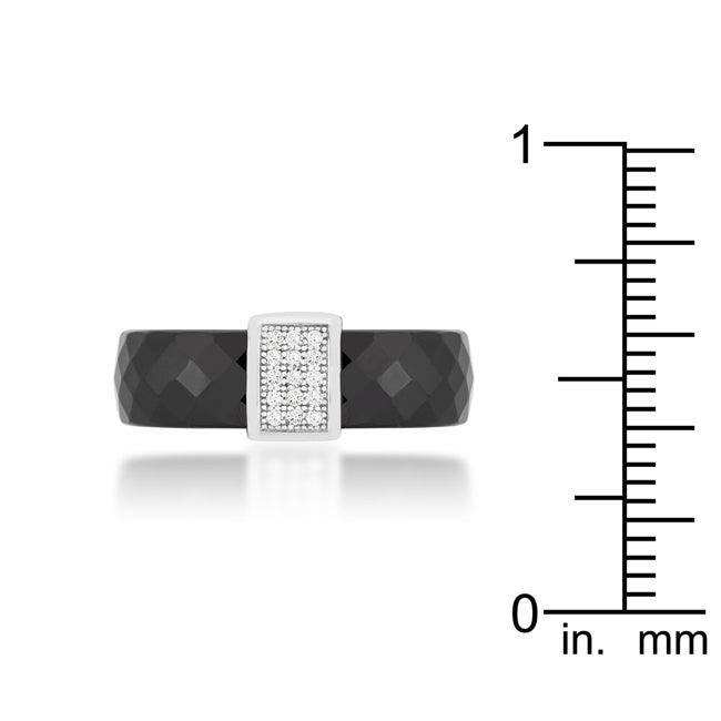 Black Ceramic Cocktail Ring - JGI - Flyclothing LLC