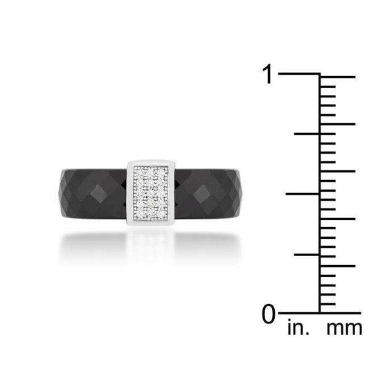 Black Ceramic Cocktail Ring - JGI - Flyclothing LLC