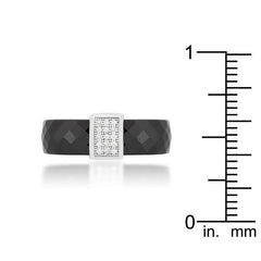 Black Ceramic Cocktail Ring - JGI