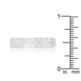 Textured Stainless Steel Band Ring - JGI - Flyclothing LLC