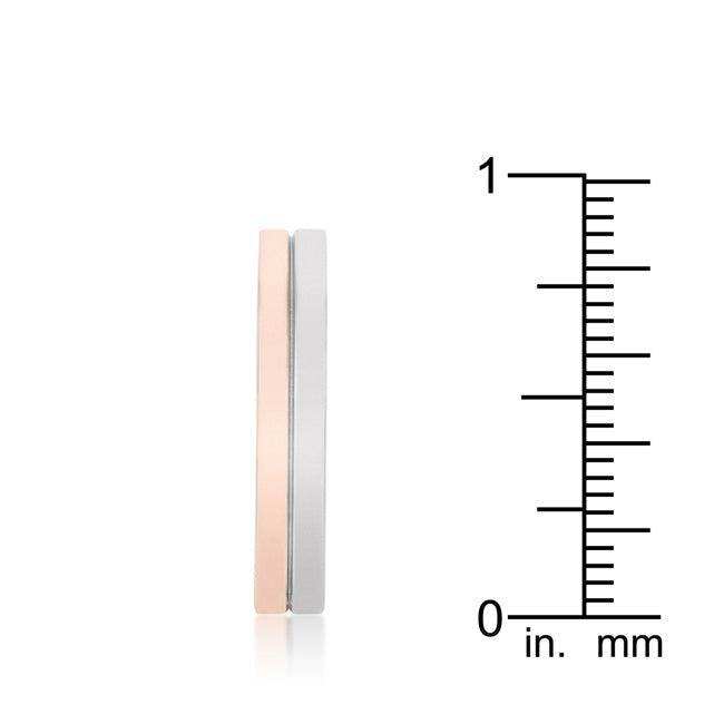 Two Tone Inspiration Band Ring With Cubic Zirconia - JGI - Flyclothing LLC