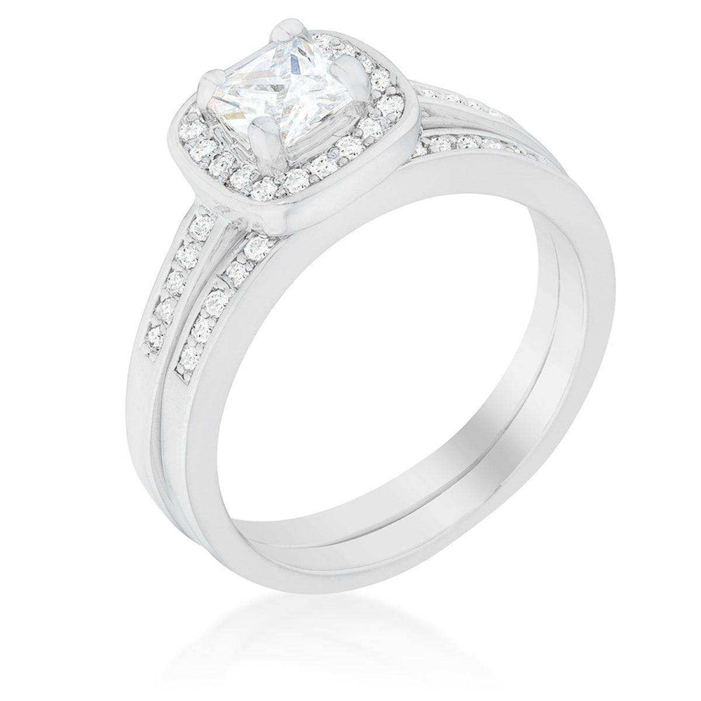 Pave Cushion Wedding Ring Set - JGI - Flyclothing LLC