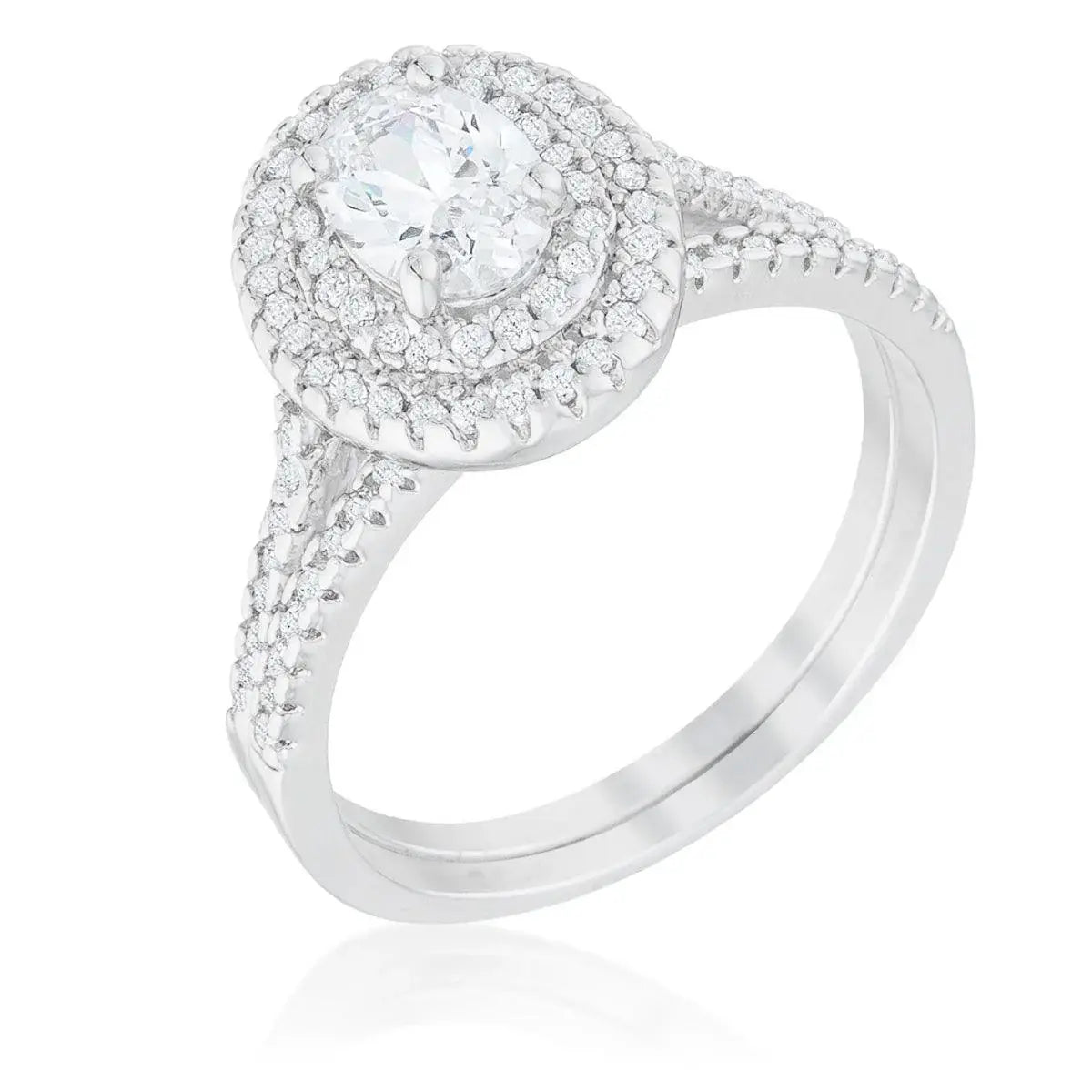Oval Wedding Ring Set - JGI - Flyclothing LLC