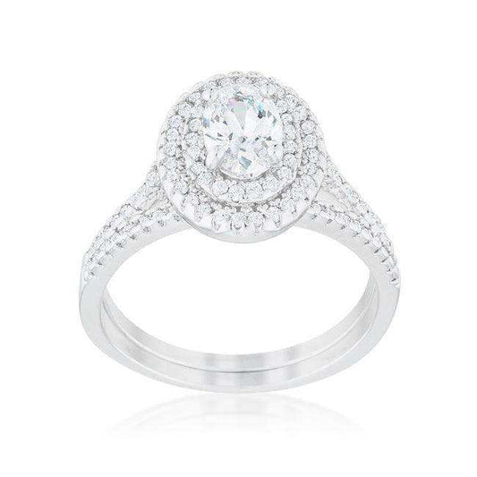 Oval Wedding Ring Set - JGI - Flyclothing LLC