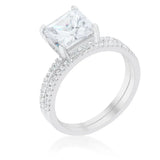 Princess Solitaire Wedding Set Ring - JGI - Flyclothing LLC
