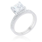 Princess Solitaire Wedding Set Ring - JGI - Flyclothing LLC