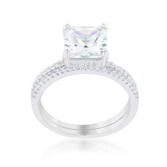 Princess Solitaire Wedding Set Ring - JGI - Flyclothing LLC