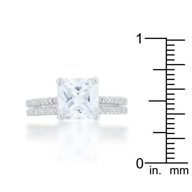 Princess Solitaire Wedding Set Ring - JGI - Flyclothing LLC