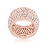 Wide Pave Cubic Zirconia Rose Gold Band Ring - JGI - Flyclothing LLC