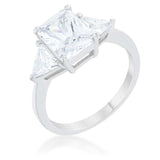 Classic Clear Rhodium Engagement Ring - JGI - Flyclothing LLC